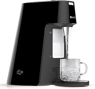 Breville HotCup Hot Water Dispenser | 1.7 Litres with 3 KW Fast Boil | Pre-set cup fill, with manual “STOP” button | Energy-efficient use | Gloss Black [VKT124]