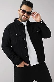 Urbano Plus Men's Regular Fit Washed Full Sleeve Denim Jacket