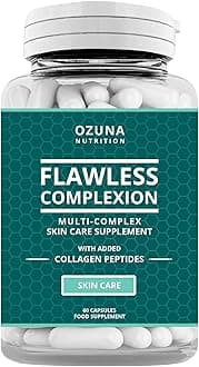 Flawless Clear Skin Supplement for Radiant Complexion | Multi-Complex Formula with Collagen Peptides | Supports Skin Hydration & Elasticity | Unisex | 30-Day Supply