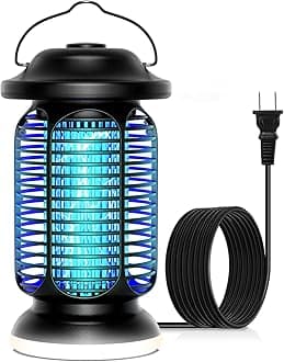 Bug Zapper Outdoor & Indoor, Upgraded 18W Exclusive Blue-Violet Light with 2W LED Lamp, 100% Increase in Mosquito Control Effect, Coverage of 1/2-1 Acre, Fly Zapper for Patio, Backyard, Home