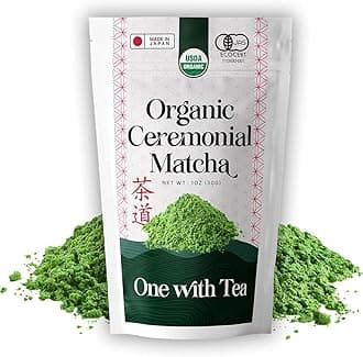 Ceremonial Grade Matcha Powder Organic 1oz, Japanese Green Tea from Japan, USDA Organic, Fine Stone Ground Matcha for Latte, Hot & Iced Drinks, Smoothies