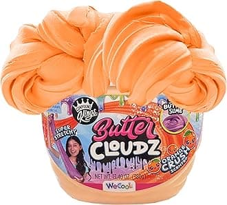 Compound Kings Fluffy Butter Cloudz Scented Large Slime Bucket for Kids – Soft, Squishy, Non-Toxic Sensory Toy | Orange Crush Slime Gift