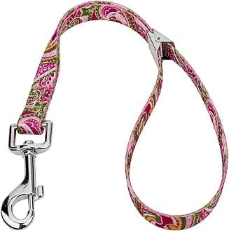 Country Brook Petz Dog & Pet 5/8 Inch Grooming Loop with Spring Loaded Clip - 18 Unique Designs for Grooming and Vet Tables (Pink Paisley)