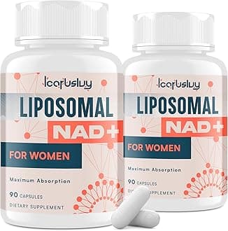 IcarusIvy 2000MG NAD Supplements for Women, NMN Alternative, Female Liposomal NAD+, with Ashwagandha, Berberine HCL, Ginkgo Biloba & Black Cohosh, Women Focused Formula, 180 Capsules