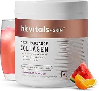 Skin Radiance Marine Collagen Supplement (Mixed Fruit, 200g) | With Vitamin C, E, Sodium Hyaluronate | For Healthy Skin, Hair & Nails