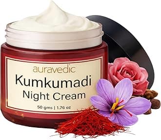 Kumkumadi Oil Retinol Night Cream For Face - Night Cream For Women With Niacinamide, Retinol, Saffron & Padmaka - Overnight Repair & Renew For Glowing Skin, 50g
