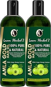 Laam Herbals Ayurvedic Amla Gold Hair Oil | For Long, Strong & Thick Hair- 200 ml