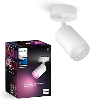 White & Color Ambiance Fugato Spot 1 FLG. White 1x350lm, dimmable, 16 Million Colours, app-controllable, Compatible with Amazon Alexa (Echo, Echo Dot)