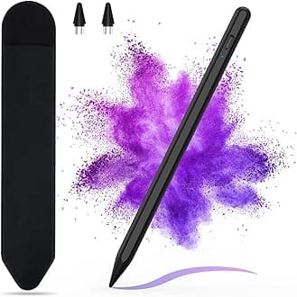 Stylus Pen for Touch Screen, Active Stylus Pen for iPhone Samsung Lenovo Google Pixel Smart Phone iOS/Android and Other Tablets, Smart Digital Stylus Pen for Precise Writing/Drawing, Black