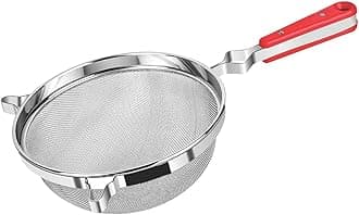 Konquer TimeS Stainless Steel Soup & Juice Strainer/Liquid Filter Size- 14Cm X 31Cm X 7.5 Cm - (15 CM),Silver