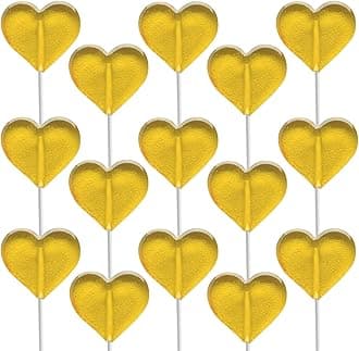 Fruidles Lollipops 30 Lollipops, Mini Heart Shaped Lemon Flavored Delicious Lollipop, Individually Wrapped, 5g Lollipop n)