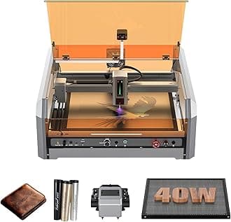 Genmitsu L8 Laser Engraver, 40W (40000mW) Power Output Laser Cutter, 40000mm/min All-in-one Laser Engraving Machine with Acrylic Enclosur, Air Assist Pump, Honeycomb, Camera, Safety Class 1