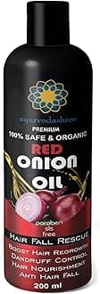 Hair Treatment Oil with Red Onion, Oil blends of Black Seed, Pure Argan, Sandalwood & Rose - 200 Ml/6.7 fl oz