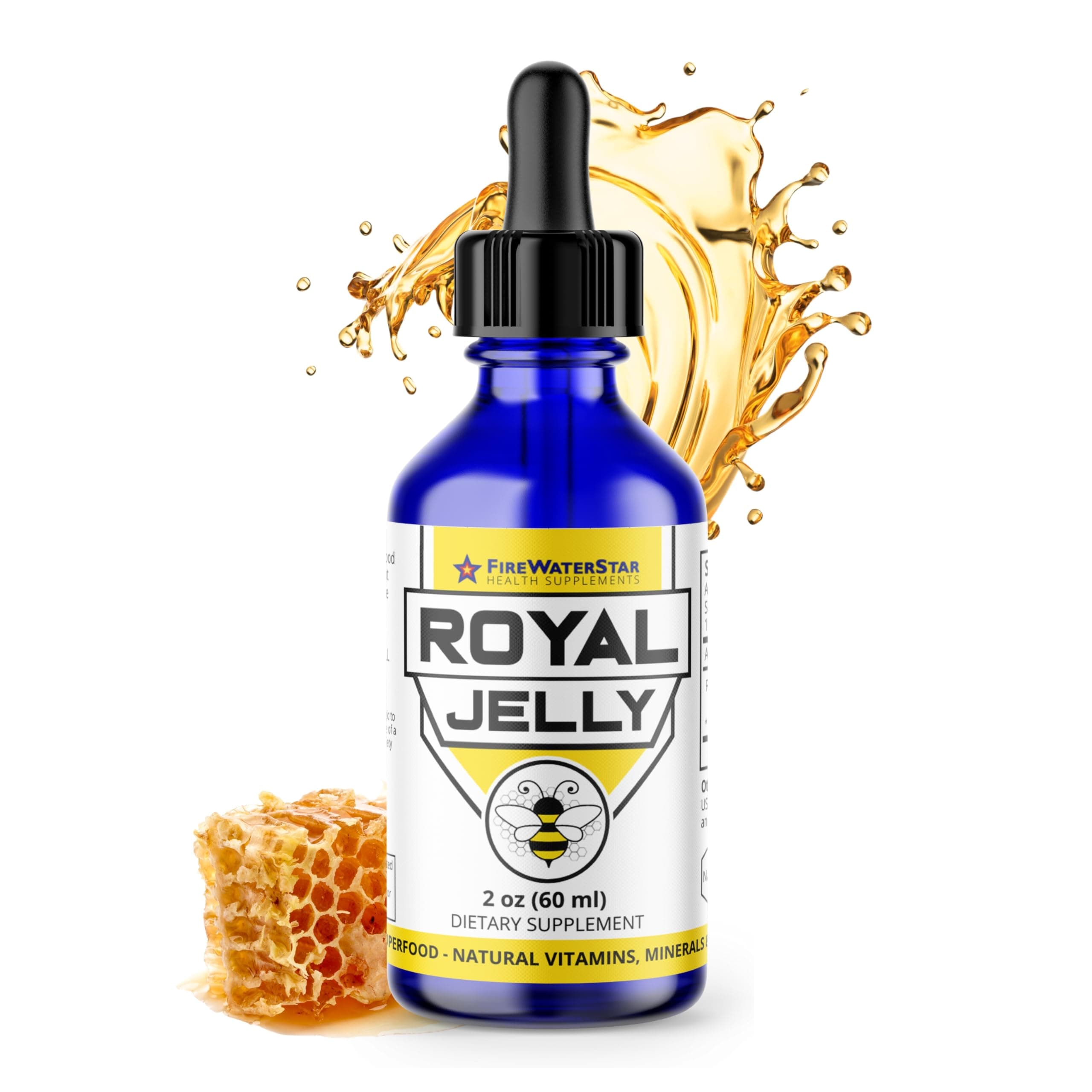 FWS Royal Jelly Bee Powered Superfood, Natural Vitamins, Minerals, Antioxidants, Organic, Food of The Emperors, Nutrient-Rich Supplement, Non-GMO, Supports Well-Being and Skin Health