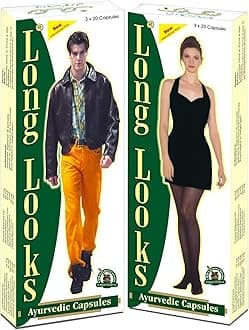 Dharmani's International Long Looks Ayurvedic Growth Capsules for Boys & Girls | Supports Strong Bones | Healthy Growth & Helps You Grow Taller | WHO-GMP Certified & 100% Natural | Pack of 2