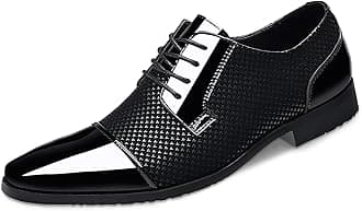 Men's Dress Shoes Casual Oxford Lace-up Shoes Business Formal Shoes Cap Toe Fashion Shoes