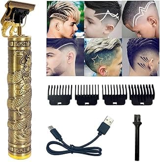 Cordless Type-C Rechargeable Hair Clippers for Men, Haircutting Kit, Professional Electric Hair Trimmr Razor Shaver