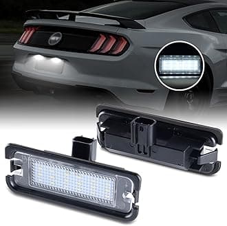 Gempro LED License Plate Light for Ford Mustang 2015-2023 Rear Bumper Tag Lamps Assembly 6000K White, 2PCS