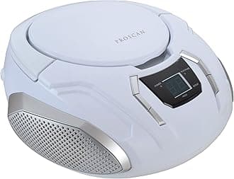 Proscan Elite Portable CD Boombox with AM/FM Radio - White