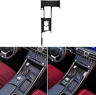 NVCNX Car Center Console Gear Shift Panel Cover Decal Compatible with Lexus ​IS250 2014 2015 / IS200t 2016 2017 / IS300 2016-2020 / IS350 2014-2020 Carbon Fiber Interior Trim Accessories Black - A