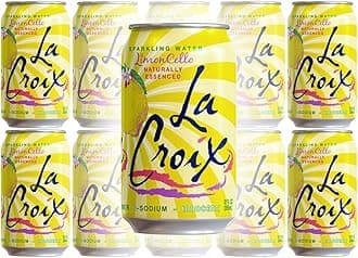 La Croix Limon Cello Naturally Essenced Flavored Sparkling Water, 12 oz Can (Pack of 10, Total of 120 Oz)