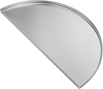 Skyflame Universal Stainless Steel Griddle, 18" Half-Round Flat Top BBQ Cooking Griddle Compatible With Kamado Joe Ceramic Grills/Weber Kettle Grills/Grill Caterings/Outdoor Stoves