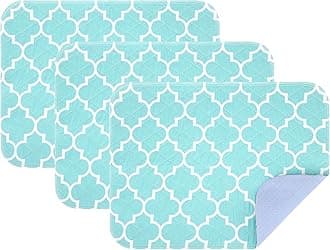 OUTCREATOR® Washable Bed Pads 18" x 24" (Pack of 3), Incontinence Mattress Protector, Anti-Slip Waterproof Underpads for Adults Kids Elderly Pets, Absorbency & Reusable Bedwetting Pads (Green)