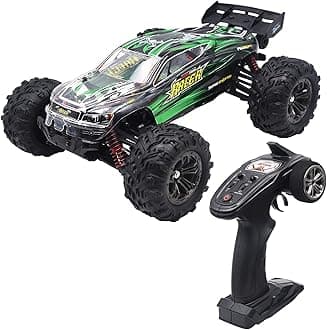 1:16 Scale Brushless RC Truck - High Speed Hobby Grade RC Car, Hits 33MPH - Off Road 4WD for Grip on Any Terrain - Ready to Run Waterproof Trophy Truck (Green)