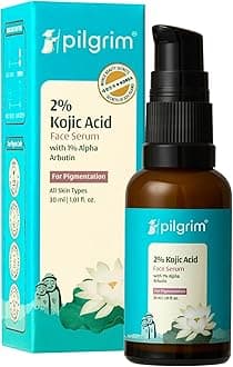 2% Kojic Acid Serum for face (30 ml) with 1% Alpha Arbutin & Korean White Lotus For Acne & Darks spots| Anti-pigmentation Face Serum For Men & Women | For All Skin Types