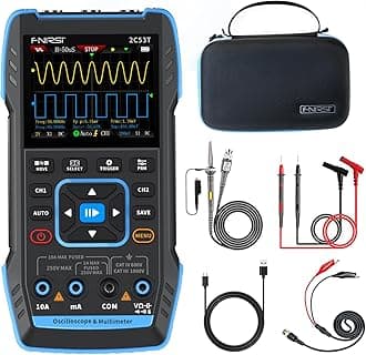 FNIRSI 3 in 1 Oscilloscope 2 Channel Multimeter Signal Generator 2MHz Bandwidth 250 MS/s Sample Rate