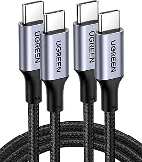 UGREEN 100W USB C Charger Cable for iPhone 17/17 Air/17 Pro/17 Pro Max/16, MacBook Pro, iPad Pro, Dell XPS, Galaxy S25/S24/S23 Ultra, Switch, Pixel, 3.3FT Black