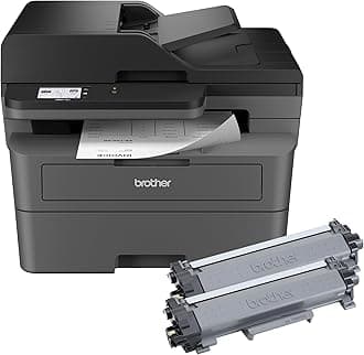 Brother MFC-L2820DW XL Wireless Compact Monochrome All-in-One Laser Printer with Copy, Scan and Fax, Duplex, Black & White | Up to 4,200 Pages of Toner Included(1), Works with Alexa
