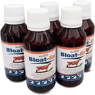 REFIT ANIMAL CARE Anti Bloating Supplement for Cows, Cattle and Livestock, Bloat Go 100ml, Pack of 5