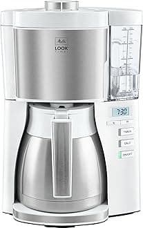 Melitta Filter Coffee Machine, Look V Therm Timer Model, Stainless Steel, White, Art.No. 6768988
