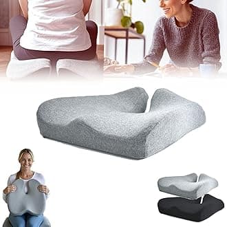 Nordic Comforts Seat & Lumbar Cushion, Nordic Comforts Seat Cushion, Nordicscomforts Orthopedic Lumbar Cushion, for Office & Travel – Hip & Sciatic Comforts, Long-Lasting (Gray Seats)