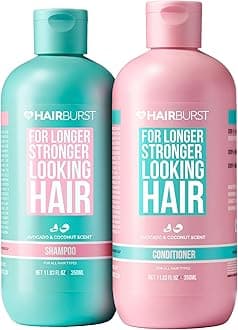 HAIR BURST Shampoo and Conditioner Set - SLS Free Hair Growth and Thickening Treatment for Women - Coconut and Avocado Scented - Suitable for All Hair Types, Promotes Strong and Healthy Hair