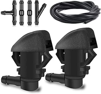 Windshield Washer Nozzles Kit, Front Windshield Spray Nozzles Wiper Spray Washer Jet and Fluid Hose with Connectors for Pilot 2009-2012 2014 2015, Replaces OEM #76810-SZA-A01ZA (76810-SZA-A01ZA)