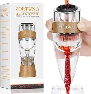 Wine Aerator Decanter Pourer with Strainer for Sediment Stand Travel Bag Diffuser Airarator Filter Aireators Pour Airrater for Red and White Wine Christmas Idea Gifts