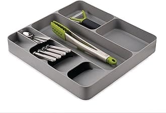 Joseph Joseph DrawerStore Cutlery, Kitchen Utensils and Cooking Utensil Gadget Accessories Organiser, in drawer storage - Grey