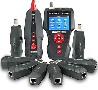 NOYAFA Network Cable Tester, AT226-C NF-8601W LAN Ethernet Cable Tester RJ45 UTP STP Diagnose Tone Tracer Network Cable Length Tester for RJ45, RJ11, BNC, PING/POE 8 Identifier Telephone Wire Tracker