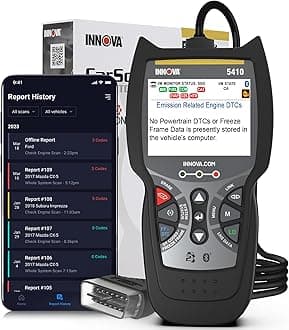 INNOVA 5410 Pro Code Reader Tool - OBD2 Car Diagnostic Scanner - Network Scan & Battery Initialization
