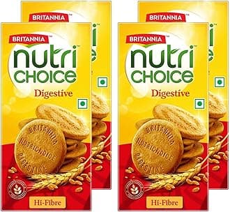 Nutri Choice High Fibre Digestive Biscuits, 250 g Pack of 4