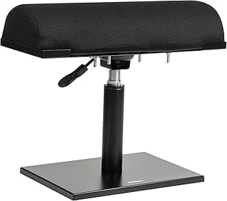 Mind Reader Foot Rest, Under Desk, Ergonomic, Hydraulic Height Adjustable, Ottoman, Office, Foam, 16.75" L x 7.5" W x 3.75" H, Black