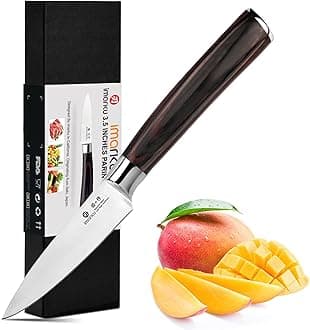 imarku Paring Knife - Paring Knives, 3.5 Inch Small Kitchen Knifes - Japanese High Carbon Stainless Steel Fruit Knife, Ergonomic Pakkawood Handle, Ultra Sharp Blade, Unique Gifts for Men and Women