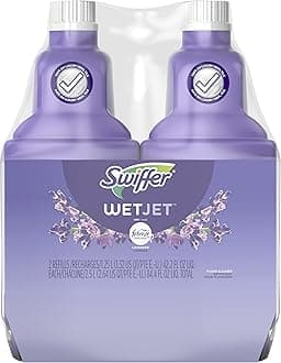 Wetjet Hardwood Floor Mopping and Cleaning Solution Refills, All Purpose Cleaning Product, Lavender Vanilla and Comfort Scent, 1.25 Liter, 2 Pack
