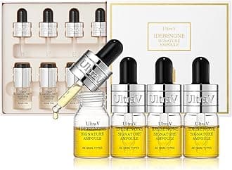 Ultra V Signature Ampoule - Anti Aging Antioxidant Serum – Peptides, Niacinamide, Hyaluronic Acid – Anti Wrinkle, Smoothes, Softens Skin - 0.27 fl.oz 4 Packs 12,000ppm