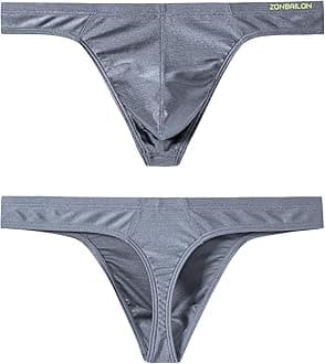 Men's Thong Underwear Sexy Ice Silk Glossy G String Male Athletic Thongs T Back For Men Bikini Briefs