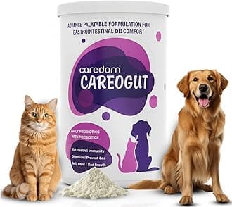 CAREOGUT Prebiotics & Probiotics for Gut Health | Blend with Digestive Enzymes | Prebiotic and Probiotic Supplement for Dogs & Cats | Immunity Booster | Gut Health Supplements | 100gram