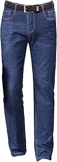 Men's Classic Relaxed Fit Jean Lightweight Straight Leg Washed Denim Jeans Retro Distressed Loose Fit Jean Pants