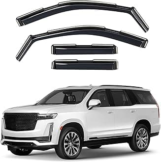 Window Deflectors Smoke Tinted in-Channel Side Window Vent Visor Deflectors Rain Guards Compatible with Escalade 2021-2026 - 4pcs. GW0275
